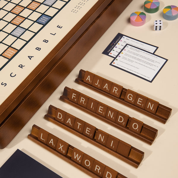 3-in-1 Premium Game Collection: Scrabble, Trivial Pursuit & Cribbage