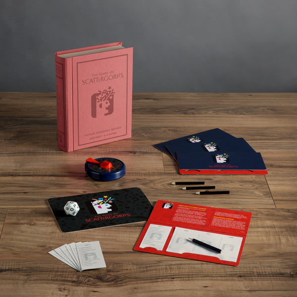 The Game of Scattergories Vintage Bookshelf Edition