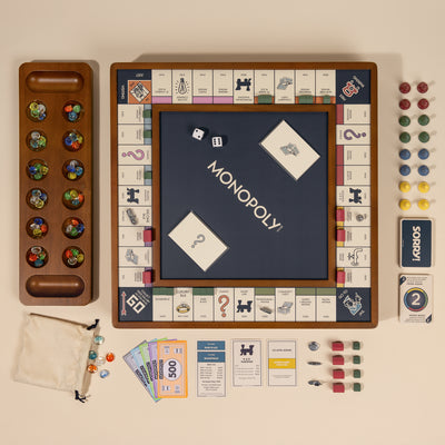 3-in-1 Premium Game Collection: Monopoly, Sorry & Mancala