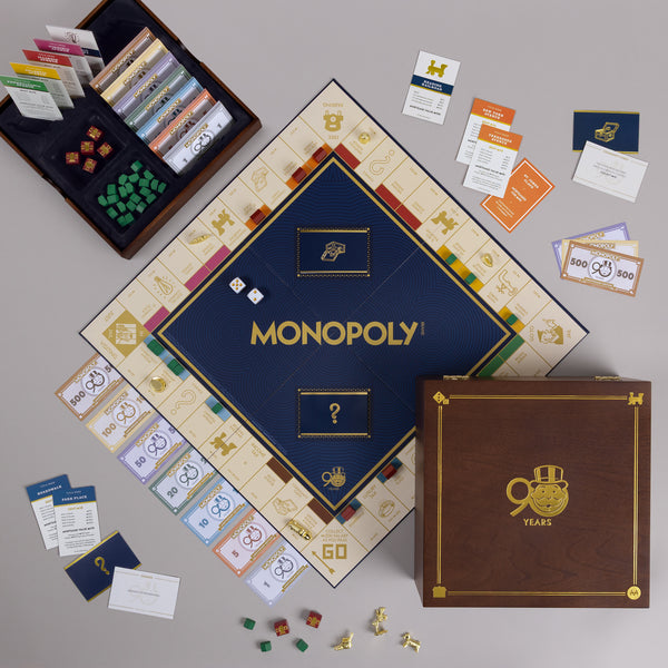 MONOPOLY　英語版 MONOPOLY 90th Anniversary Edition | Wooden Box, Metal Tokens – WS