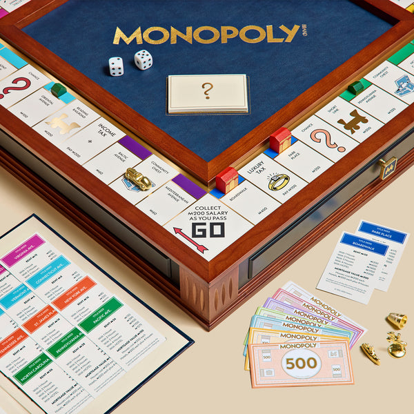 とても高価な英国製ノスタルジーMONOPOLY 木製箱版。未使用品 Monopoly Legacy Edition – WS Game Company