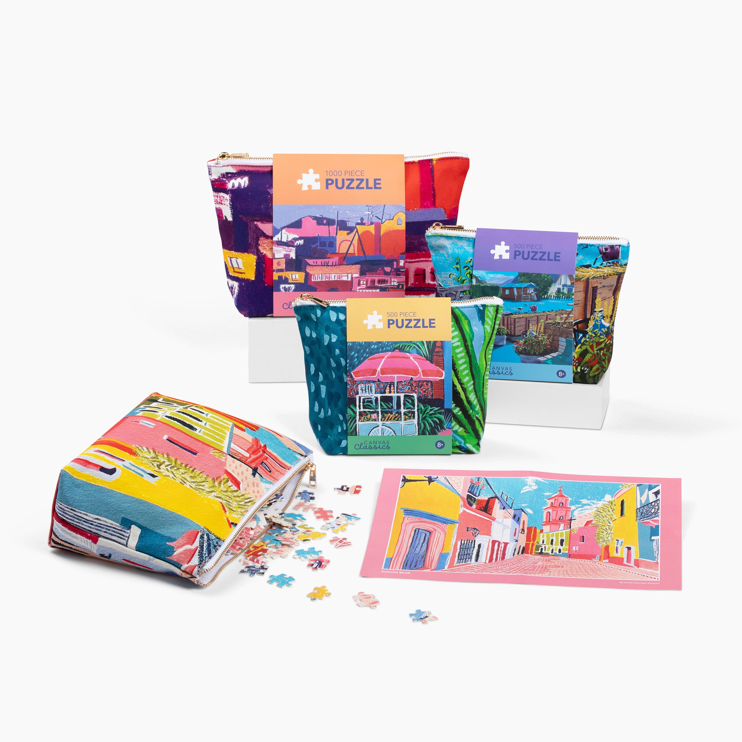 Travel Puzzle Collection | 4-Pack of 500 & 1,000 Piece Puzzles
